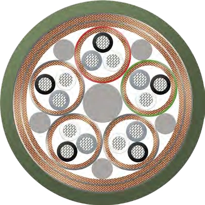 Reference image for naval underwater. Reference cable cross-section