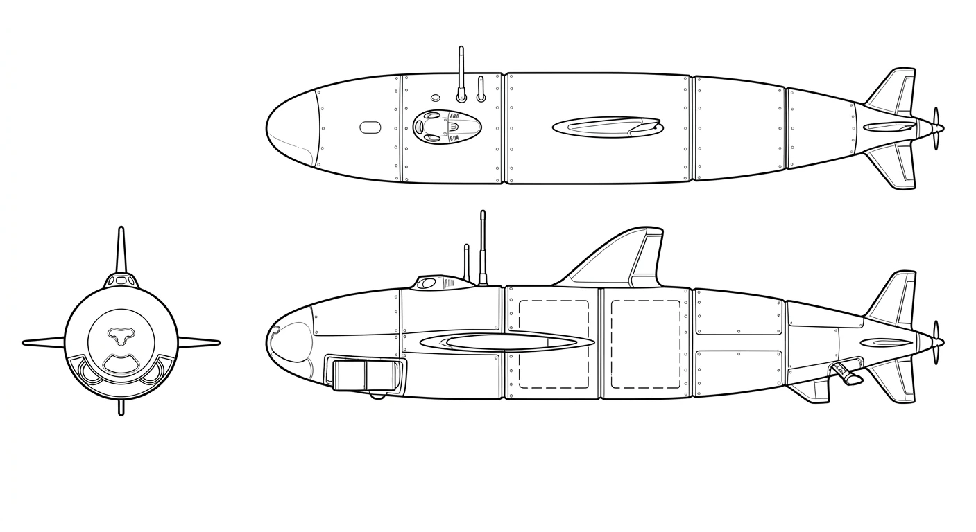 Line illustration of a subsea platform